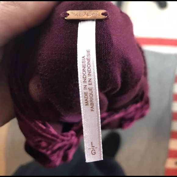 Free People Burgundy Dress NWT - Picture 3 of 6